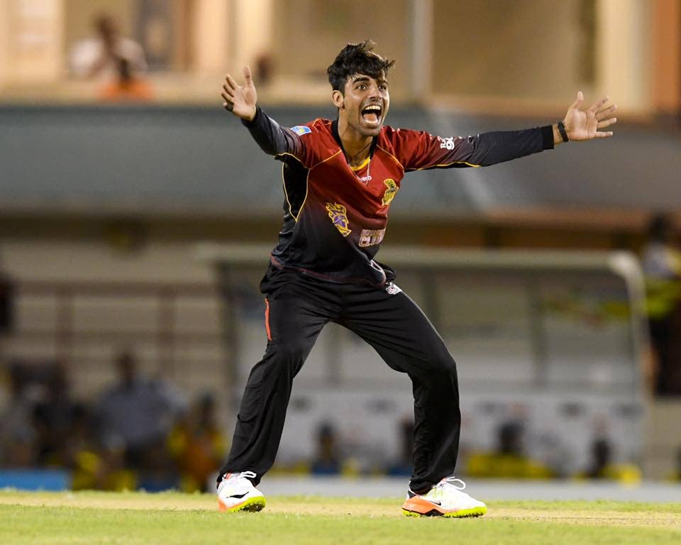 Former Trinbago Knight Rider Shadab Khan, who is set to be replaced after being called back by Pakistan for national and domestic duties. 
(PHOTO COURTESY CRICKET WEST INDIES.)