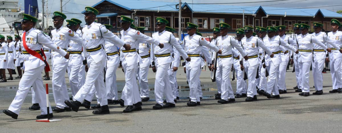 Members of the Defence Force participate in the Independence Day parade last Thursday, August 31, as Trinidad and Tobago celebrated its 55th anniversary of independence