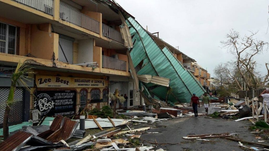 Some of the devastation in other Caribbean islands after Hurricane Irma hit. Pictured here is St Maarten