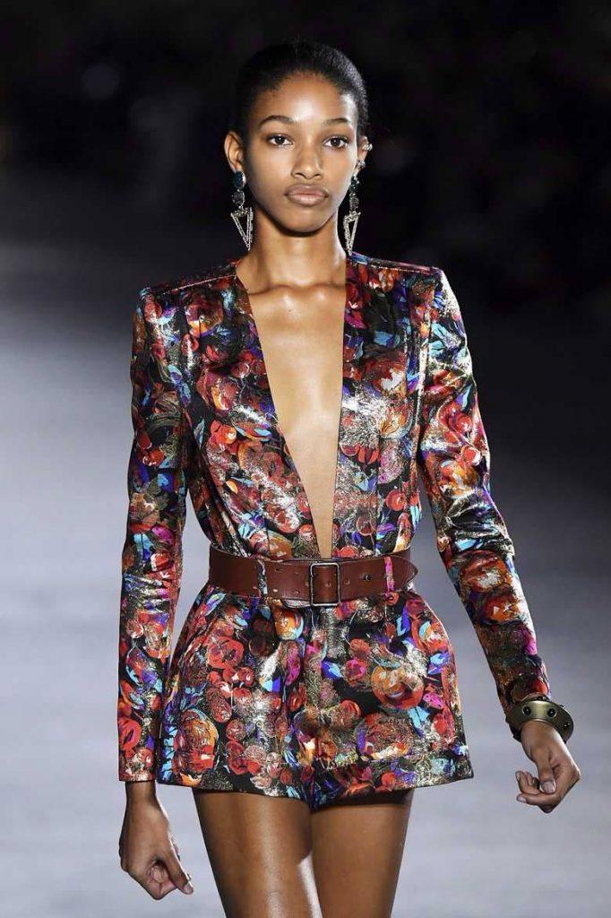 TT model Naomi Chin Wing has created a stir in international fashion circles even being featured in prominent fashion magazine Vogue, after appearing at Yves Saint Laurent's SS18 collection at Paris Fashion Week. Here, Chin Wing is on the runway with a Saint Laurent design.