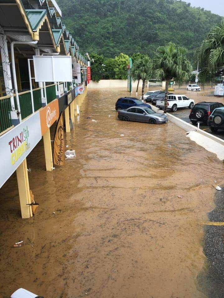 A businessplace in Maraval flooded out yesterday following hours of heavy rainfall. 