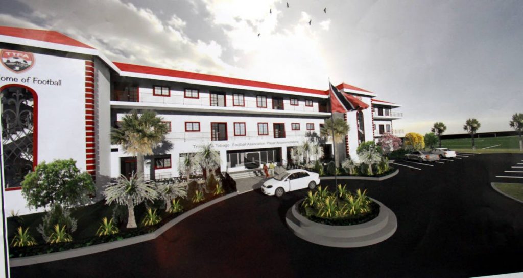 An artist’s depiction of what the new TTFA home in Couva is expected to look like by September next year.