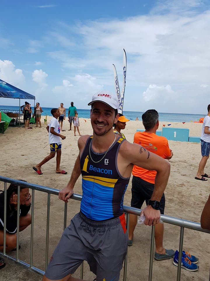 Jason Costelloe, during the Barbados National Triathlon event.