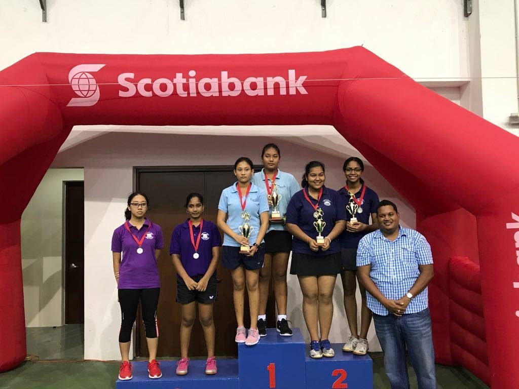 The girls open team winners Chelsea Fong and Brittany Lee of Providence, Nalini Boodoo and Danielle Dick of Naparima were second and Rayanna Boodhan and Mikheala Mabella of Lakshmi Girls were third.