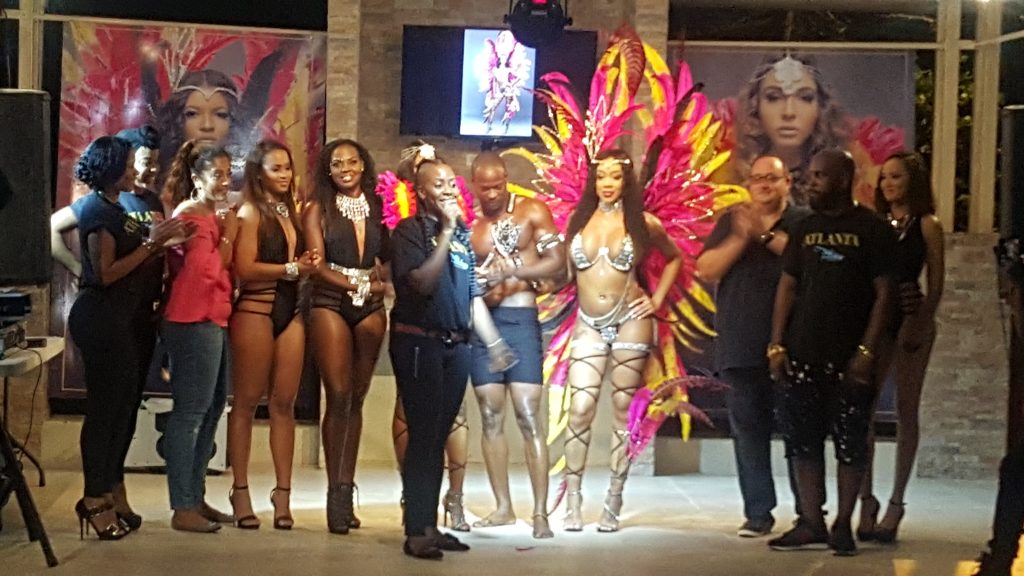 Fay Ann Lyons-Alvarez launched her section in Fantasy Carnival mas band un fine style last night.
The section depicting Atlanta from Fantasy's 2018 presentation Isle of Olympia, showcased a frontline, backline, male and Monday wear costumes. PHOTO BY JOAN RAMPERSAD.