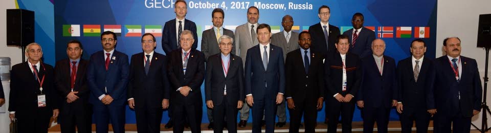 (Front row, 2nd from right) TT's Energy Minister, Franklin Khan, was appointed President of the Gas Exporting Countries Forum (GECF), at the 19th Ministerial Meeting, convened in Moscow, Russia on October 4, 2017. PHOTO COURTESY THE GECF