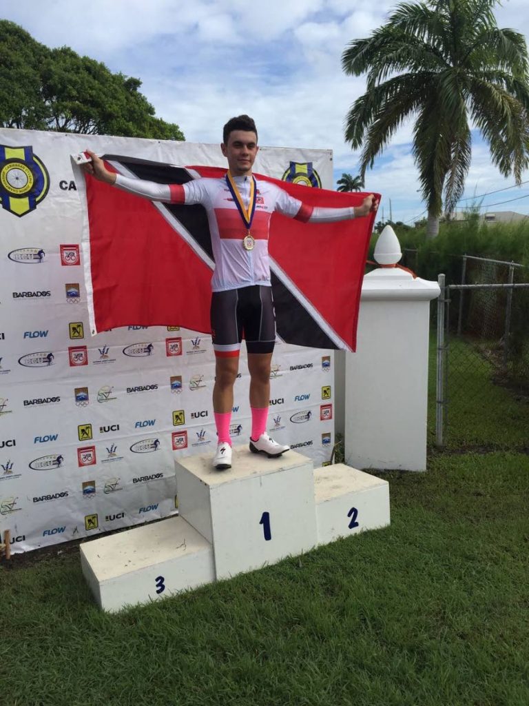 TT cyclist Enrique De Comarmond won two gold medals at the 2017 Junior Caribbean Road Cycling Championships in Barbados over the weekend.