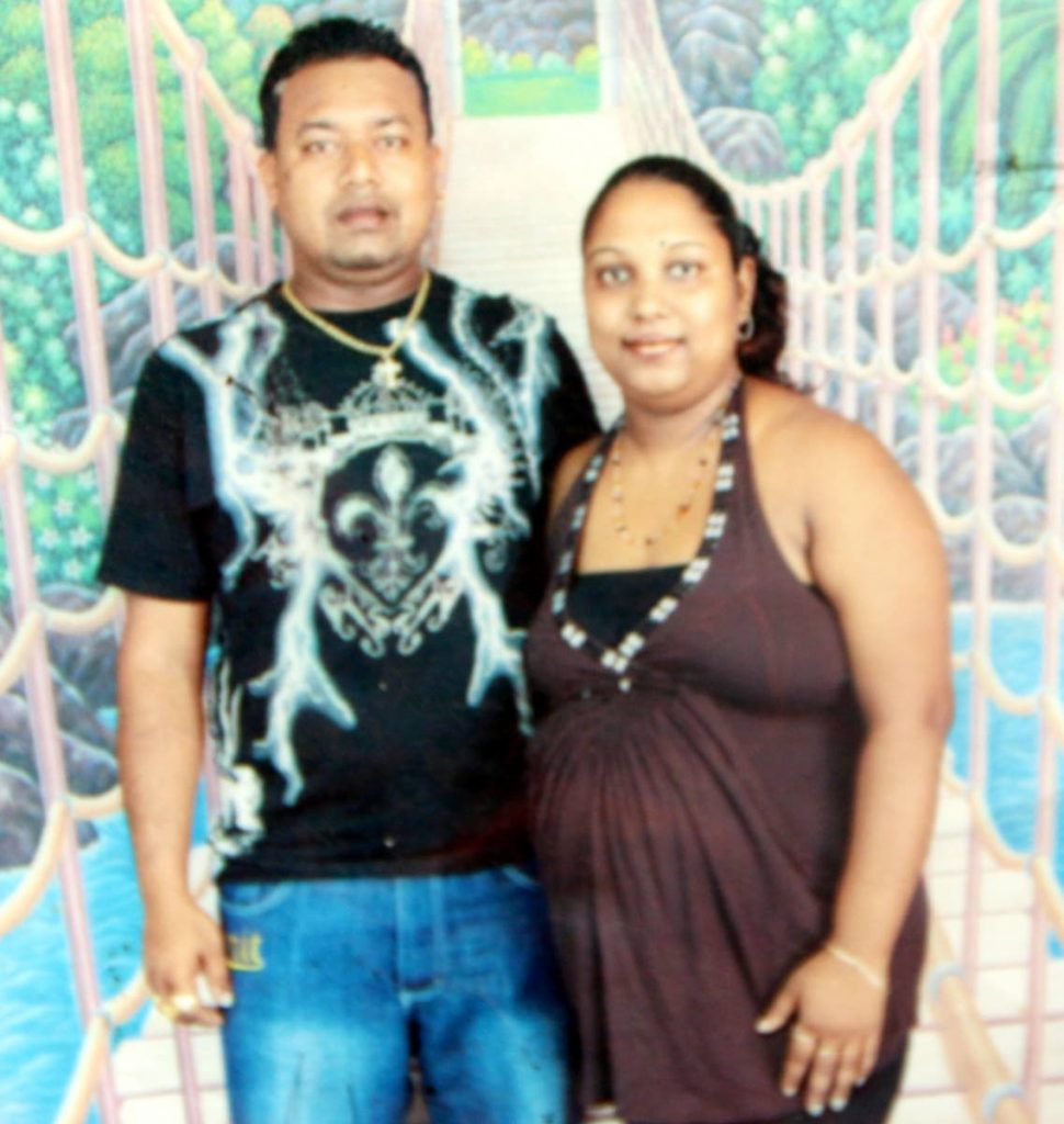 DEAD: Khemchan Roopnarine and his wife Patricia Ali who were killed when they were hit on Sunday night by a car after which the driver fled the scene.