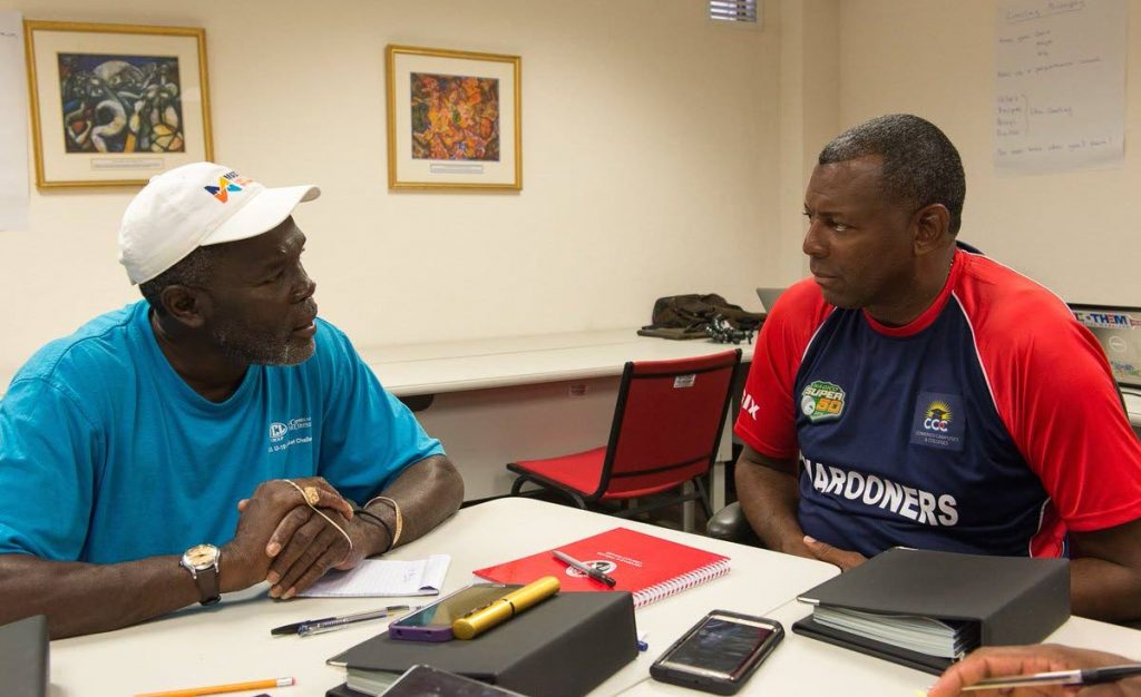 National selector and former Windies pacer Tony Gray, right, will act as a facilitator for a Level Three Coaching Course in Antigua which started yesterday.