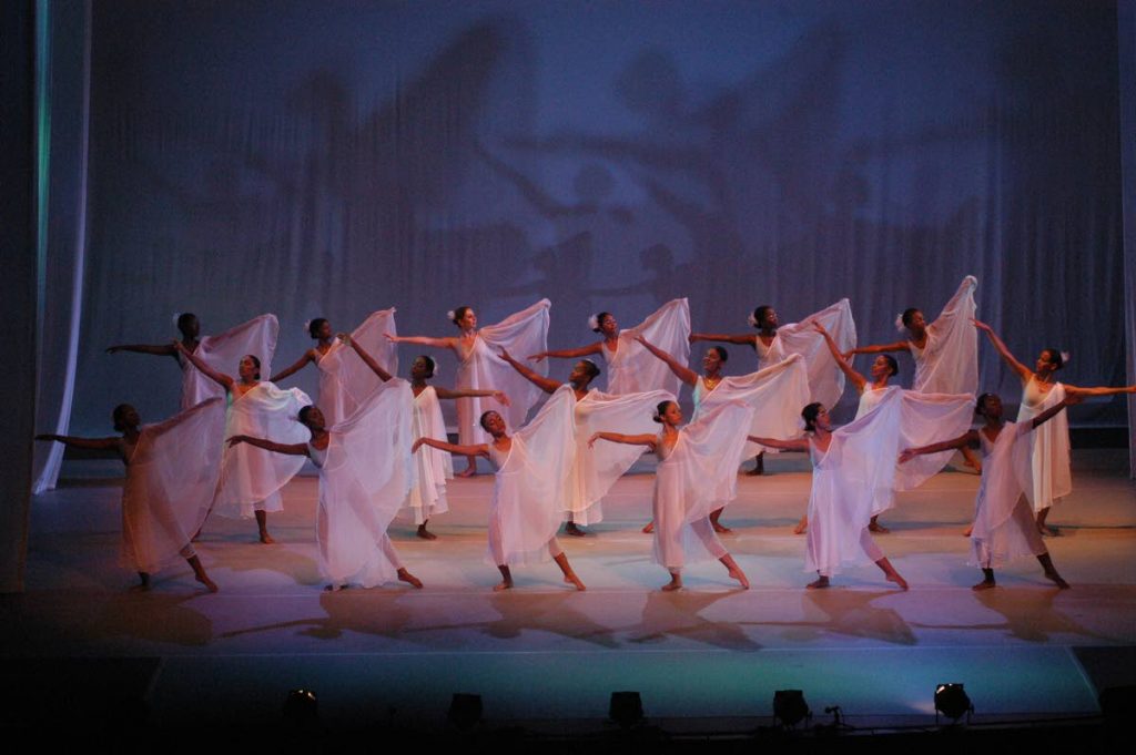 Students of Caribbean School of Dancing perform a piece choreographed by Patricia Roe at Fantasy in Dance ‘03. Photo courtesy Caribbean School of Dancing.