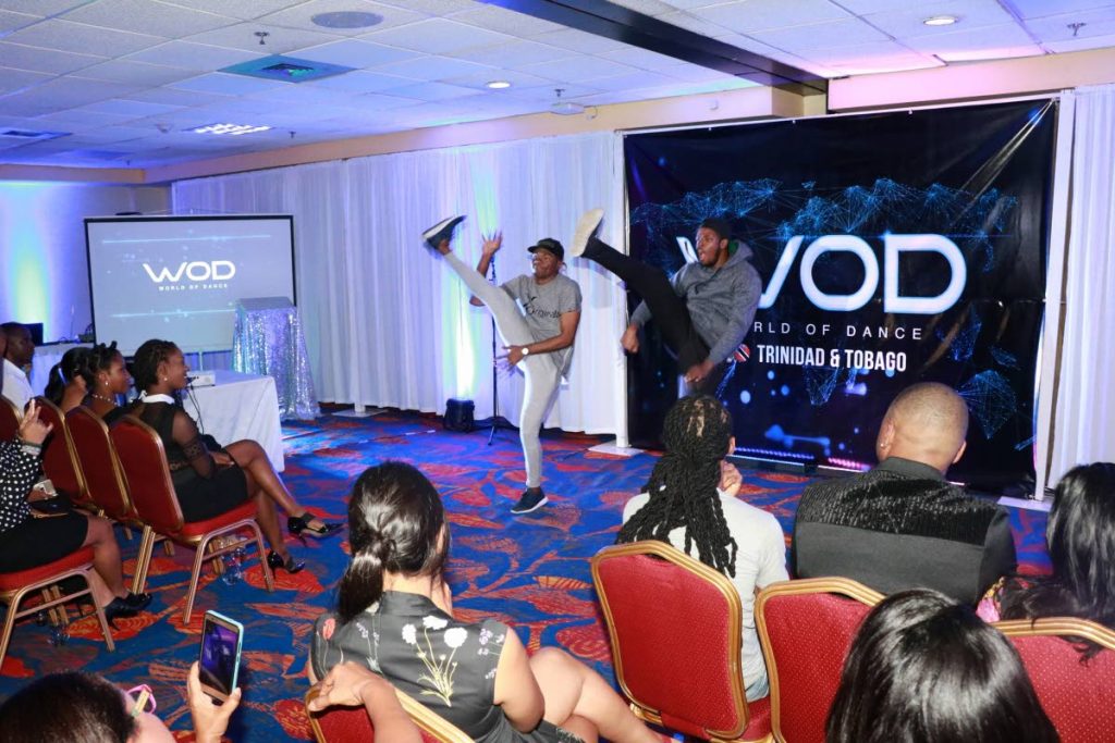 Local dancers give a demonstration at the launch of the local leg of the international World of Dance competition at the Radisson.