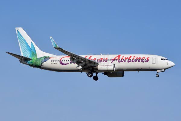 Caribbean Airlines Limited (CAL) plane mid-flight. PHOTO COURTESY WORLDAIRLINENEWS.COM
