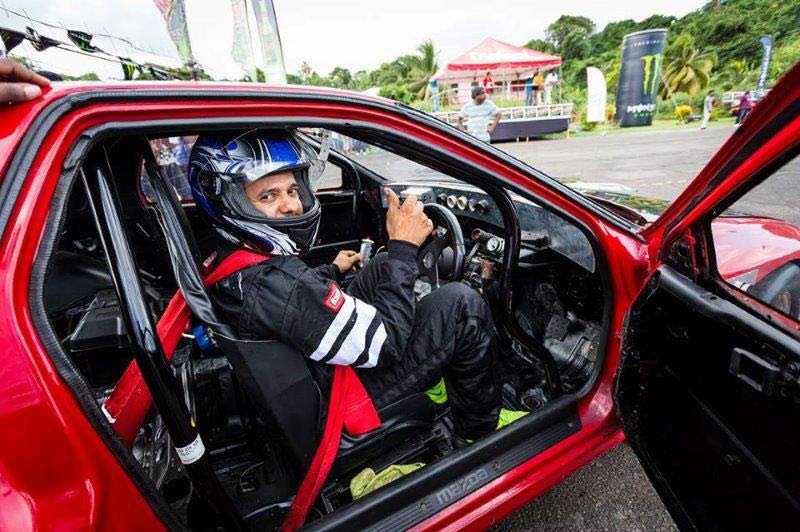 Kervin Ribeiro, behind the wheels of the 1JZ-powered 2nd Generation RX7.