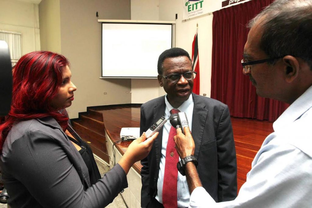 File photo:  Andrew Jupiter, centre, speaking to reporters. PHOTO BY LINCOLN HOLDER.
