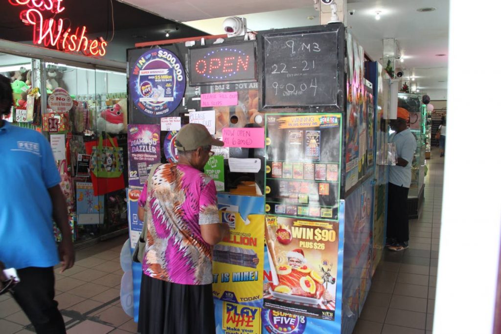 Gambling has earned the National Lotteries Control Board (NLCB) a $300 million profit for 2016/17. PHOTO BY SUREASH CHOLAI.