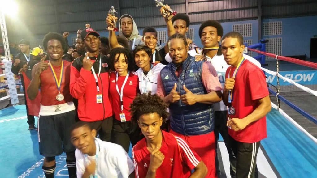 The TT boxing team at the Caribbean Championships in St Lucia.