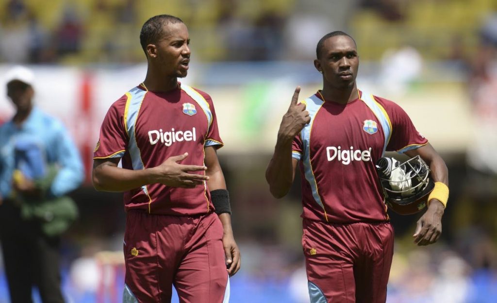 Dwayne Bravo, right, and Lendl Simmons, left, have both focused on Twenty20 cricket recently.