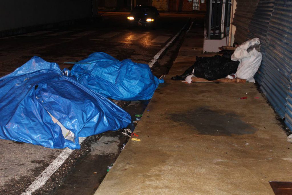 A tarpaulin and some of the belongings of the Cuban protesters who had been living on the street outside the United Nations building at Chancery Lane, Port of Spain.
