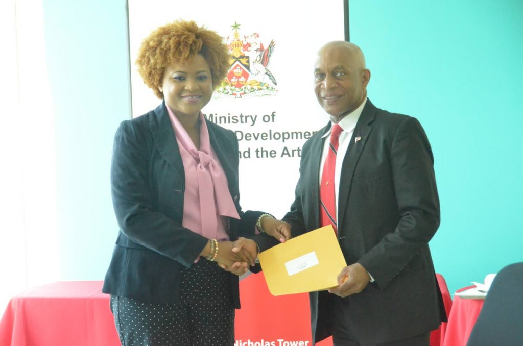 NCC chairman Colin Lucas and Culture Minister Dr Nyan Gadsby-Dolly after his appointment in November. File photo