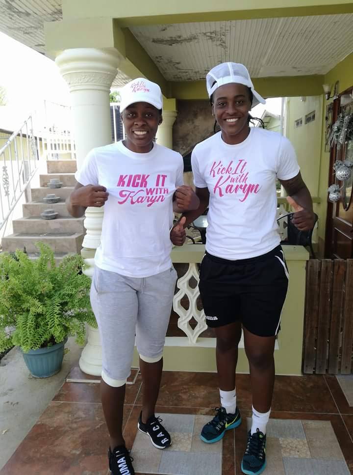National players Karyn Forbes, left, and her sister Kimika, show their 