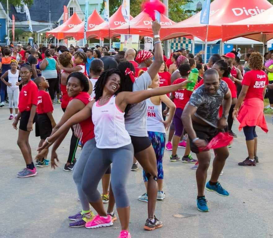 Fitness lover enjoy their workout at the Digicel Carnival Burn last year.