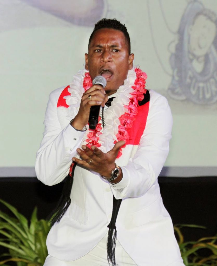 YOUNG KING: Mark 'Ladies Man' Eastman won the first major calypso crown of the Carnival season when he captured the 2018 Young Kings Calypso Monarch at the show held at Queen's Park Savannah on Monday night. PHOTO BY SUREASH CHOLAI