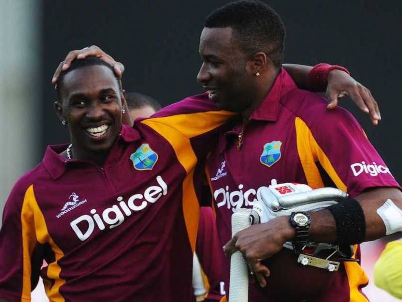 FLASHBACK: Dwayne Bravo (left) and Kieron Pollard playing for the WI in happier times