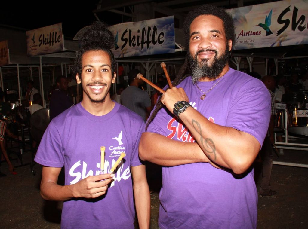 Joshua Regrello, left, and Brandon Badd co-captains of CAL Skiffle.