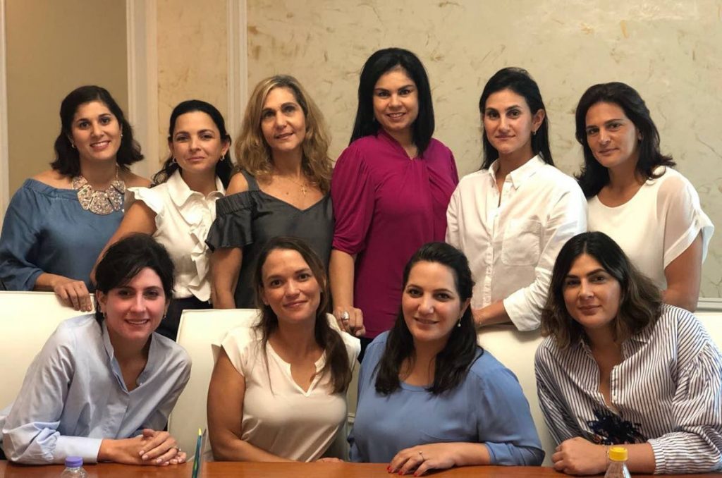The 2018 Syrian Lebanese Women’s Associationexecutive committee. 
Back row  from left are  Amanda Rahael, Sofia Laquis, Gina Haidar, Karen Antoni-Koury, Justine Aboud-Chamely and Kimberly Haloute.  In front row from left: Genevierve Hadeed, Alicia Chamely, Stephanie Abraham and Melissa Moses.
