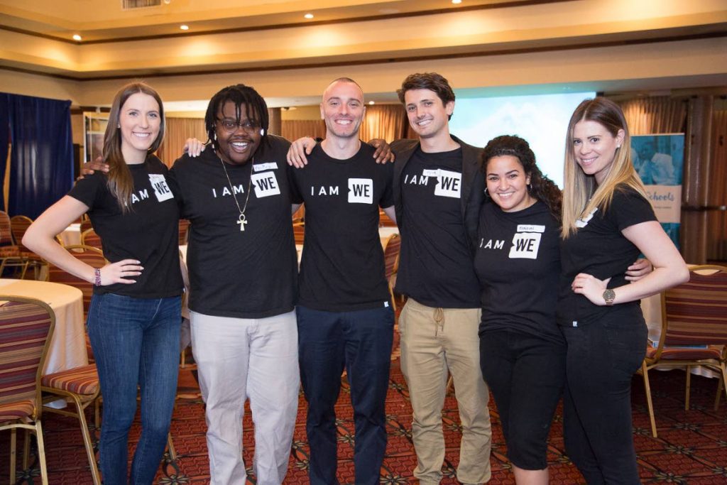 WE TEAM: Members of WE Charity at the WE Schools Leadership Conference held yesterday at the Banquet and Conference Centre, MovieTowne, Port of Spain. 