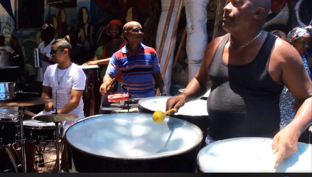 PAN IN CUBA: Members of La Casa del Caribe incorporate the steelpan in Cuba’s annual Fiesta del Fuego (Fire Festival).