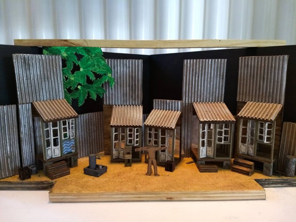 Model for the play The Rose Slip, 2014. Set design by Edwin Erminy. The play was set in a Port of Spain barrack yard of the 1950s.