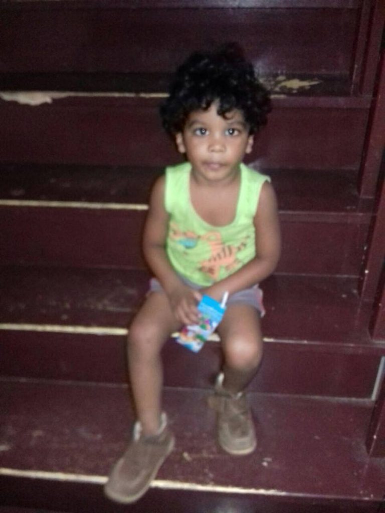 KNOW THIS CHILD?: The boy who was found in an abandoned house in Chaguanas and who gave his name as Malik de Freitas.
