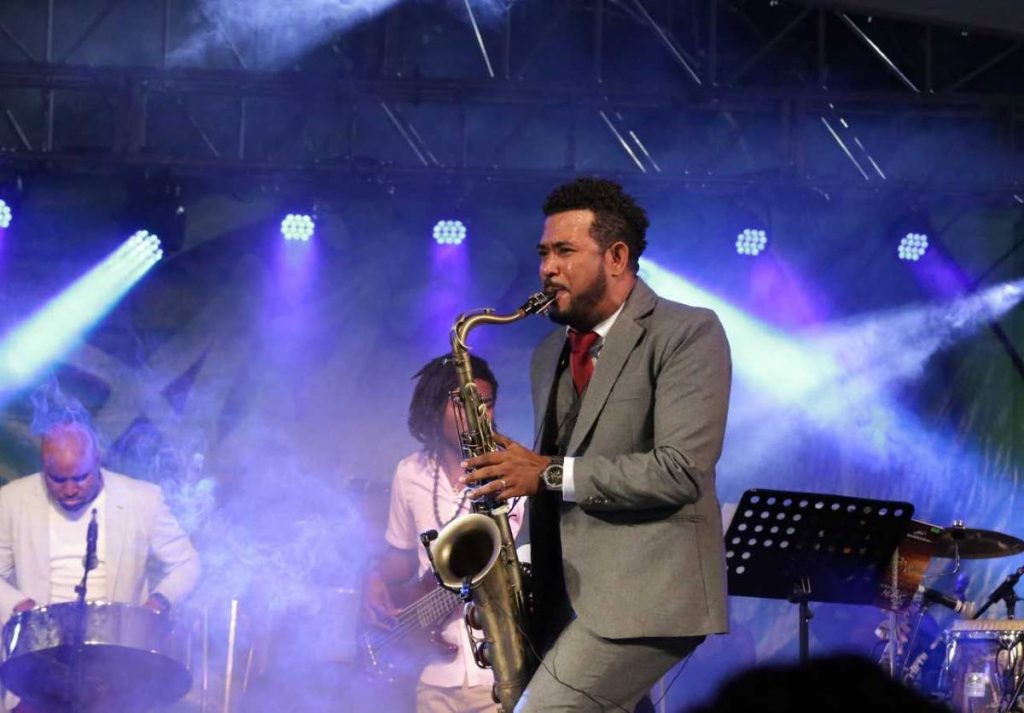 TOP PERFORMER: Tony Paul performing at Jazz Artists on the  Greens at WASA Grounds, Farms Road, 
St Joseph. PHOTO COURTESY SILVA IMAGE