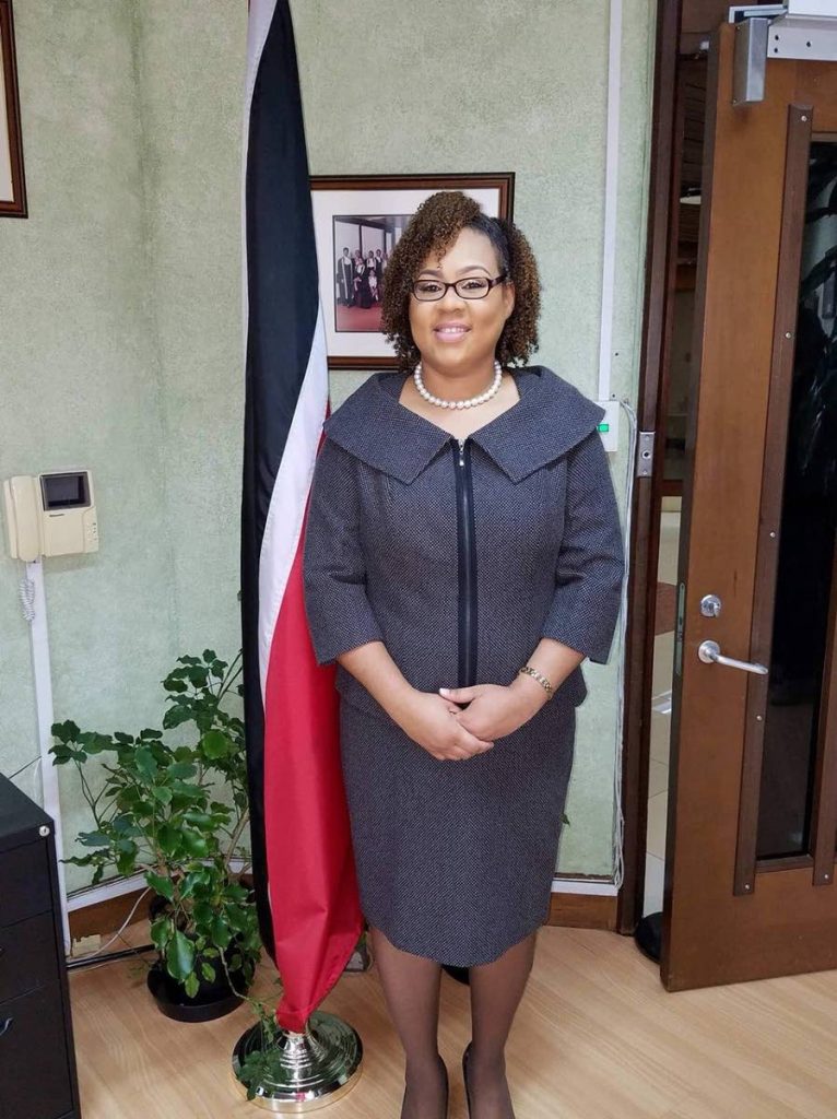 Magistrate Sarah de Silva after she was sworn in yesterday 
at the Hall of Justice, Port of Spain