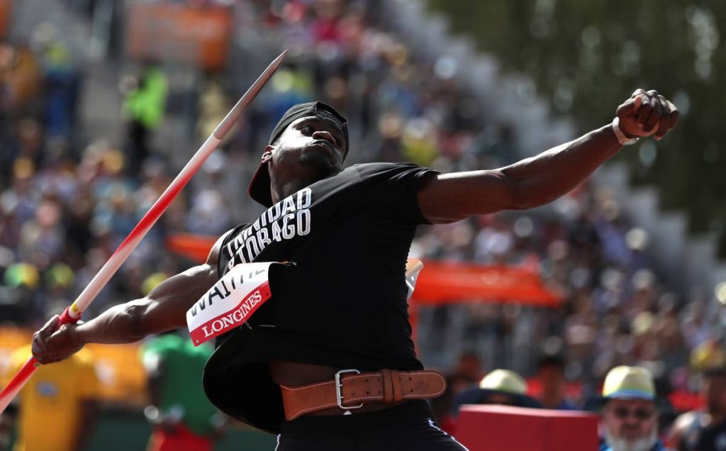 TT’s Shakeil Waithe competes in the men’s javelin qualifying at Carrara Stadium during the Commonwealth Games on the Gold Coast, Australia, yesterday.