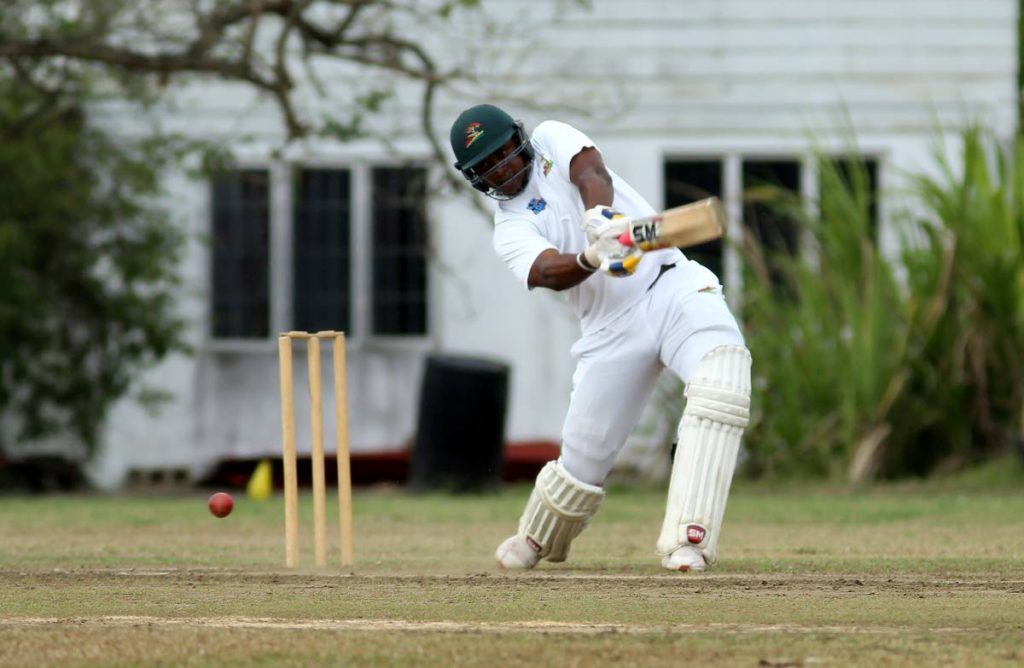 Christopher Banswell, of Comets,  flicks a shot past slips in their match against Merryboys at Pierre Road Recreation Ground , Charlieville, on Saturday.