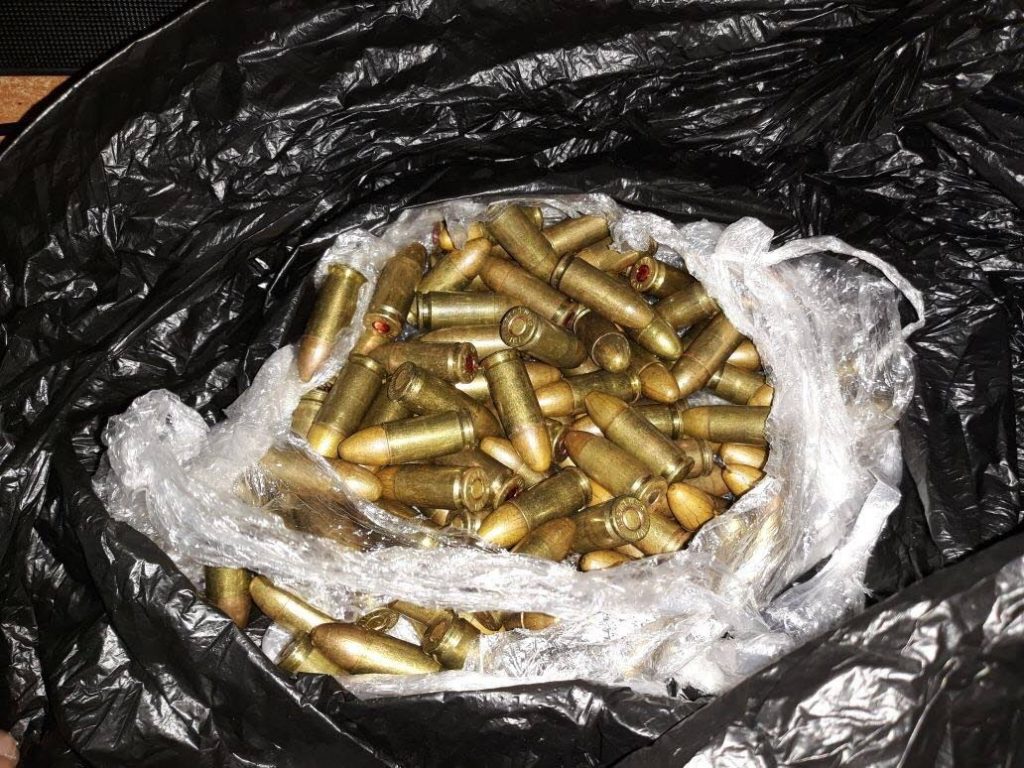 AMMO HAUL: One hundred rounds of 9mm ammunition discovered by officers of the Northern Division Task Force on Sunday. 