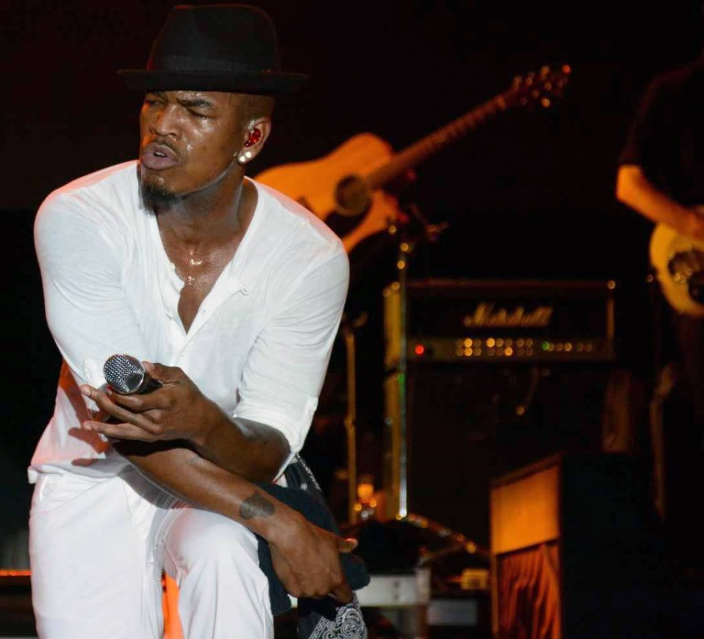 IN FULL FLOW: American singer and song write Ne-Yo headlined the Tobago Jazz Experience’s International Night at the  Pigeon Point Heritage Park on Sunday. PHOTOS BY VINDRA GOPAUL