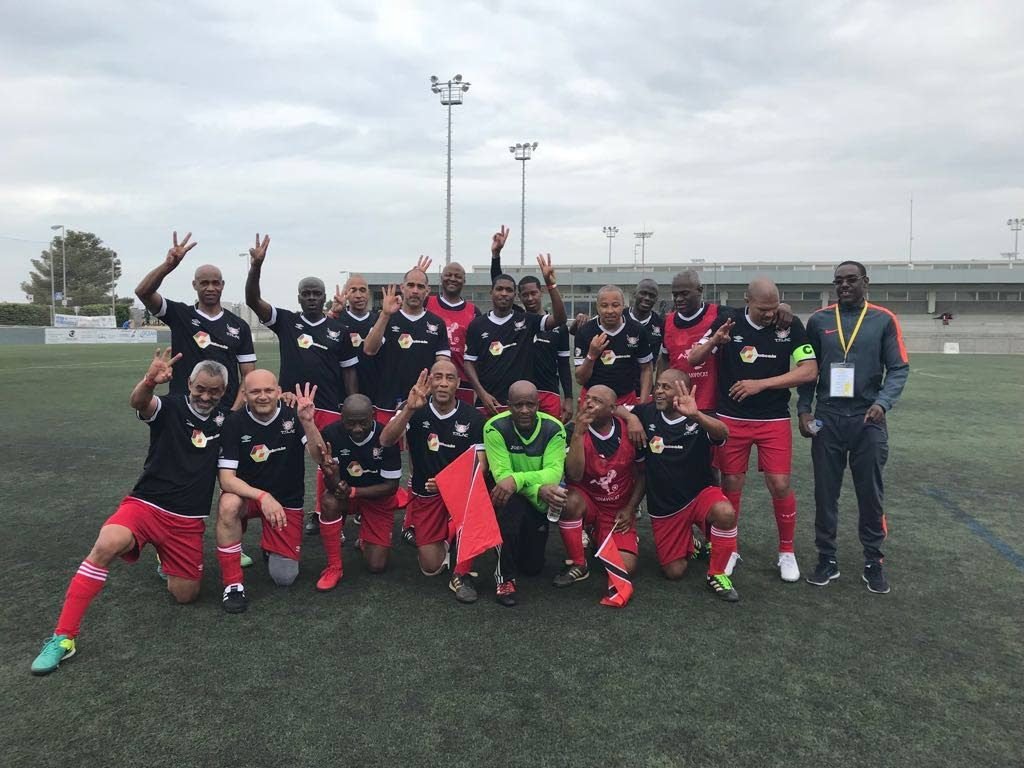 READY FOR ACTION: Trinidad and Tobago’s lawyers football team take a team photo ahead of their participation in the World Cup.