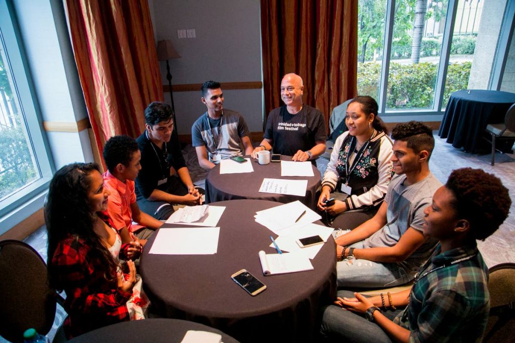 The Youth Jury in discussion to select the winning film.