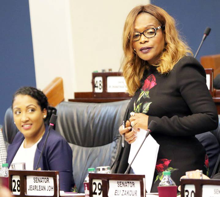 UNC deputy political leader Jearlean John (right). Photo courtesy Parliament
