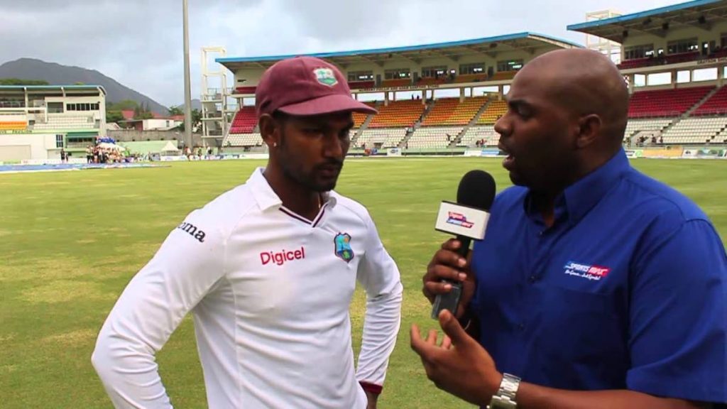 TT’s Denesh Ramdin, left, is still in Windies’ Test plans despite not making the squad for the Sri Lanka series.