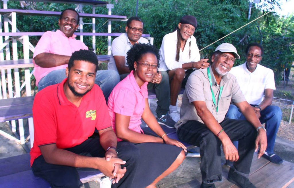 Musical director Richard Quarless, second from right in front row with his team of tutors, Wilby Benicourt, Kenroy Richardson, Clyde Mitchell, Von Best and Wayne Noel at The Birdsong  Academy, St Augustine.