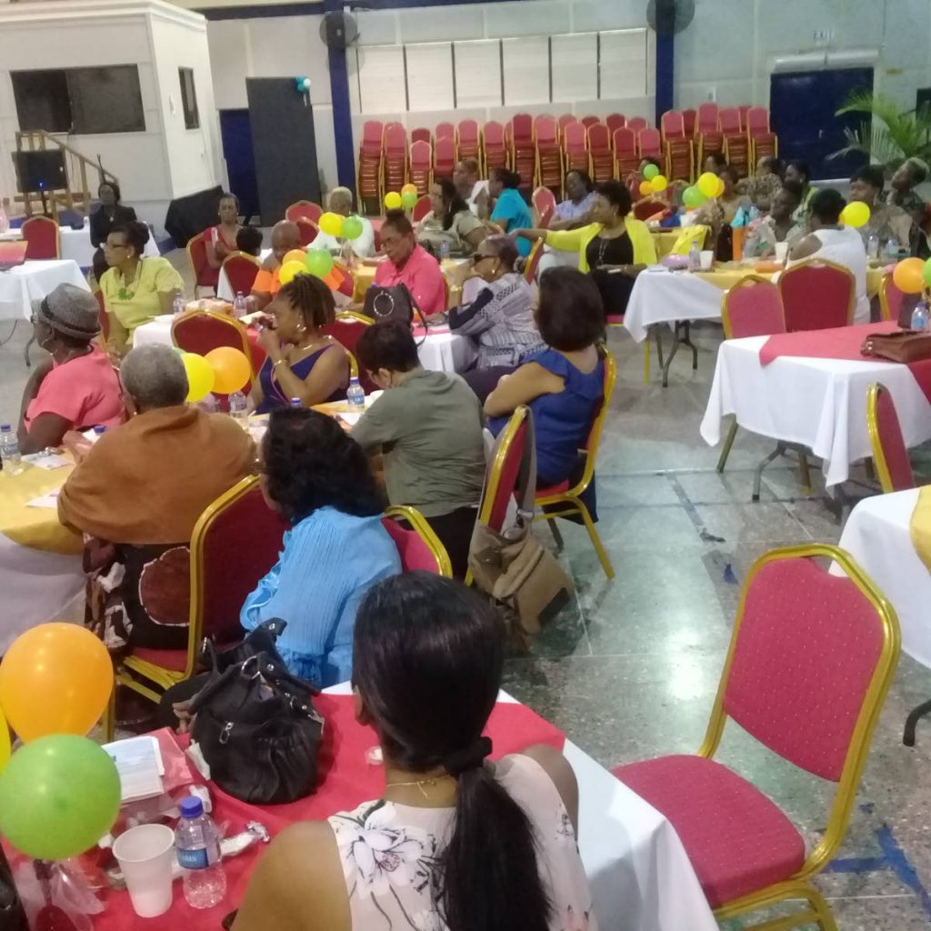 A cross section of widows at a breakfast in observance of International Widows Day, Naparima College, San Fernando.