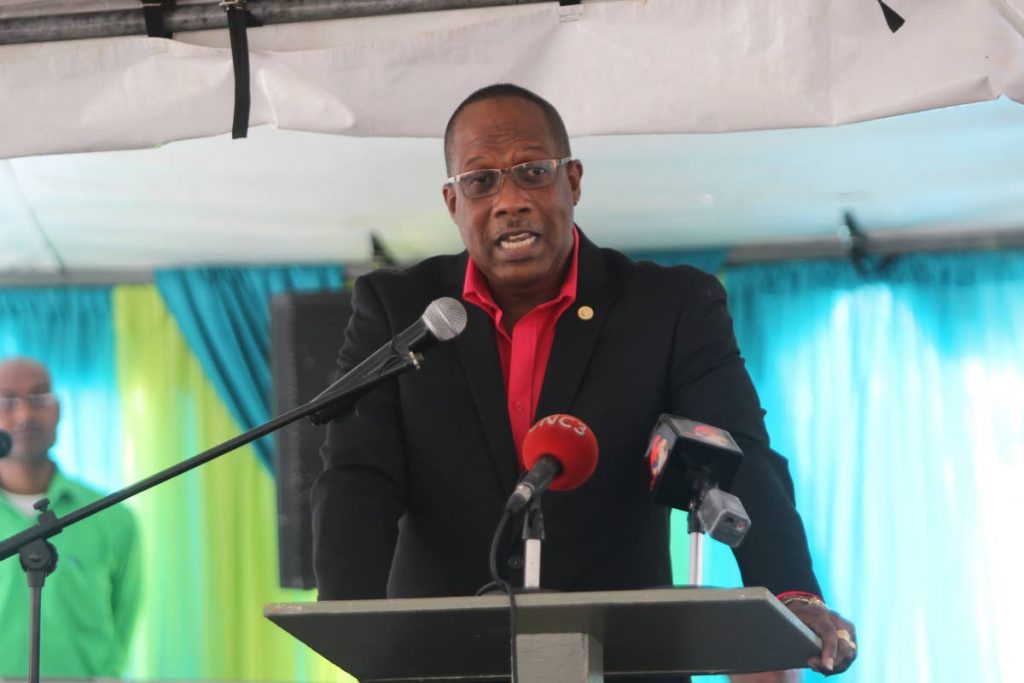 Commissioner of Prisons Gerard Wilson speaks at the launch of Making Waves: How the West Indies Shaped the US by Debbie Jacob at the Port of Spain Prison yesterday. PHOTO BY ENRIQUE ASSOON