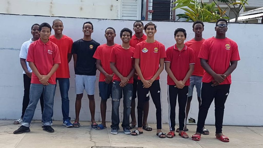 EL SALVADOR BOUND: TT's Under-16 waterpolo boys team ready to compete at the 2018 CCCAN Championships. 