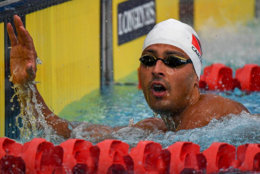 TT’s Dylan Carter advanced to the 100m freestyle final yesterday at the CAC Games in Colombia.