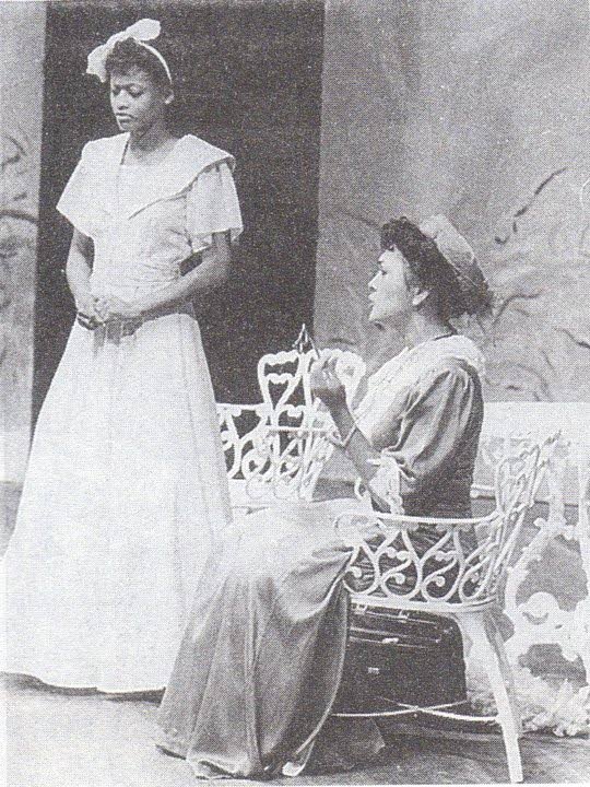 Tammitha Shaw, left, and Mavis Lee Wah in The Importance of Being Earnest with the San Fernando Theatre Workshop 1994. Lee Wah's funeral was held on June 30 at the Susamachar Presbyterian Church, San Fernando.
