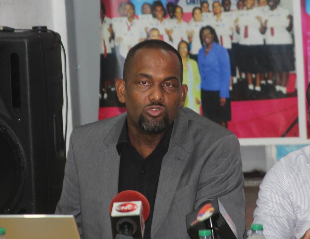  Leslie Hislop - President of TT Association of Private Secondary Schools at a Press conference held by the TT Association of Private Schools.
 photo by enrique assoon 
7-3-18